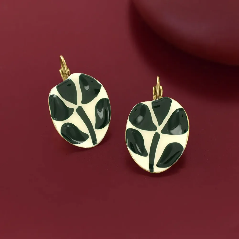 Bijoux - DORMEUSES KALY COULEUR BRONZE VERT - TARATATA BIJOUX