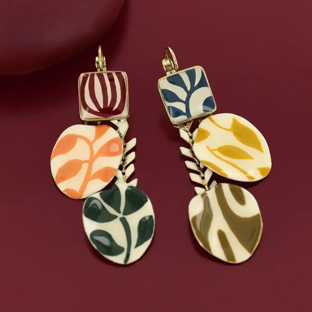 Bijoux - DORMEUSES KALY COULEUR BRONZE MULTI - TARATATA BIJOUX