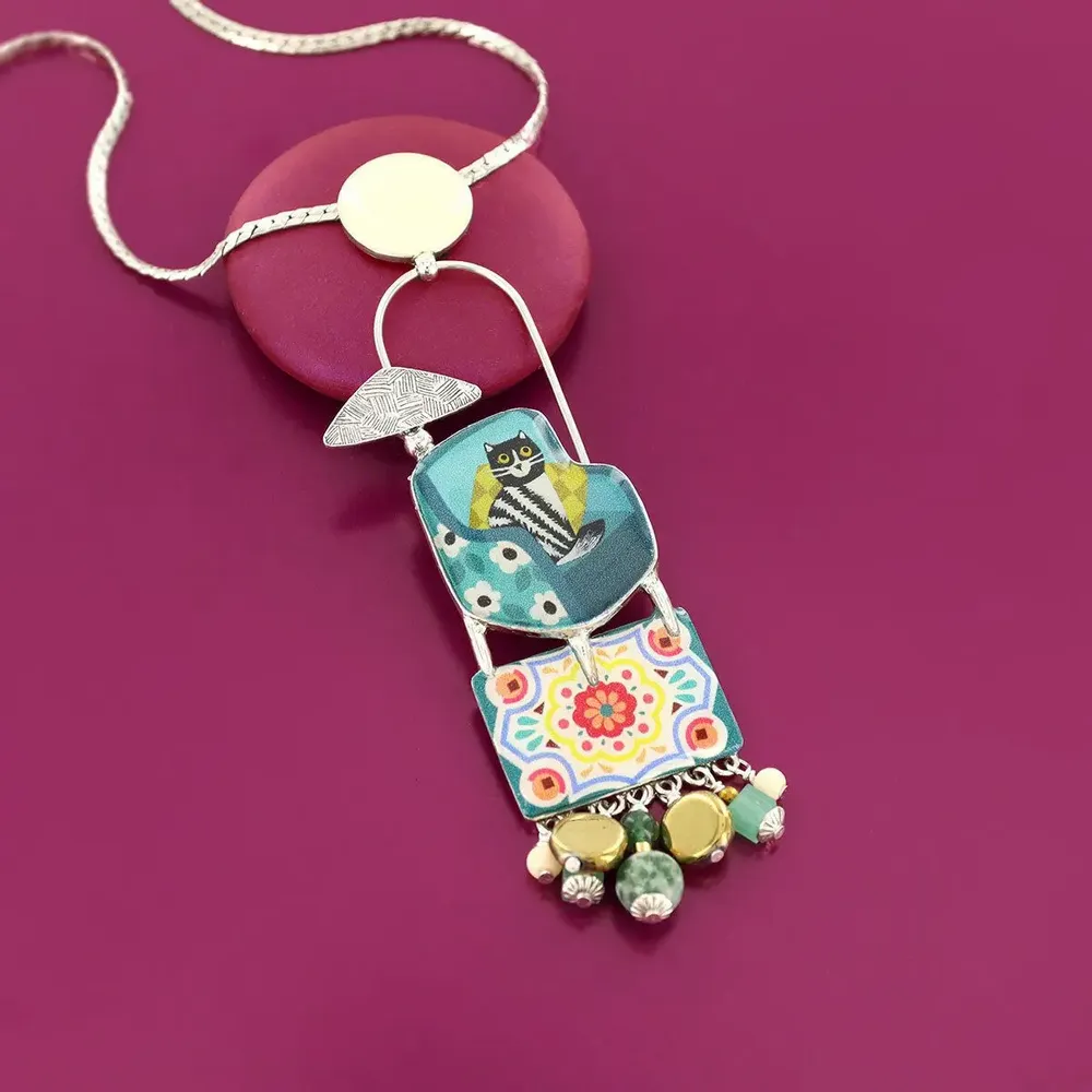 Jewelry - CHANAPE NECKLACE, SILVER AND BLUE COLOUR - TARATATA BIJOUX