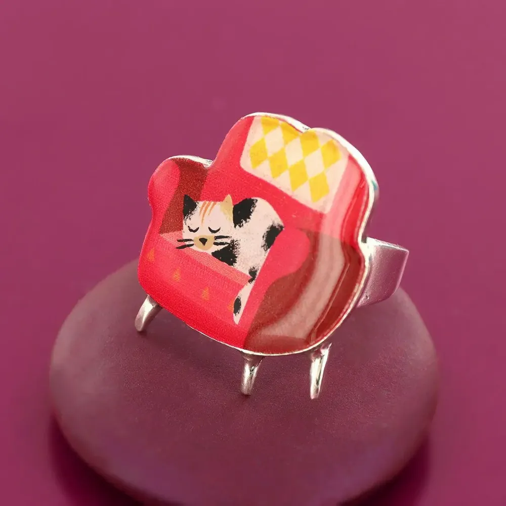 Jewelry - CHANAPE RING, SILVER AND RED COLOR - TARATATA BIJOUX