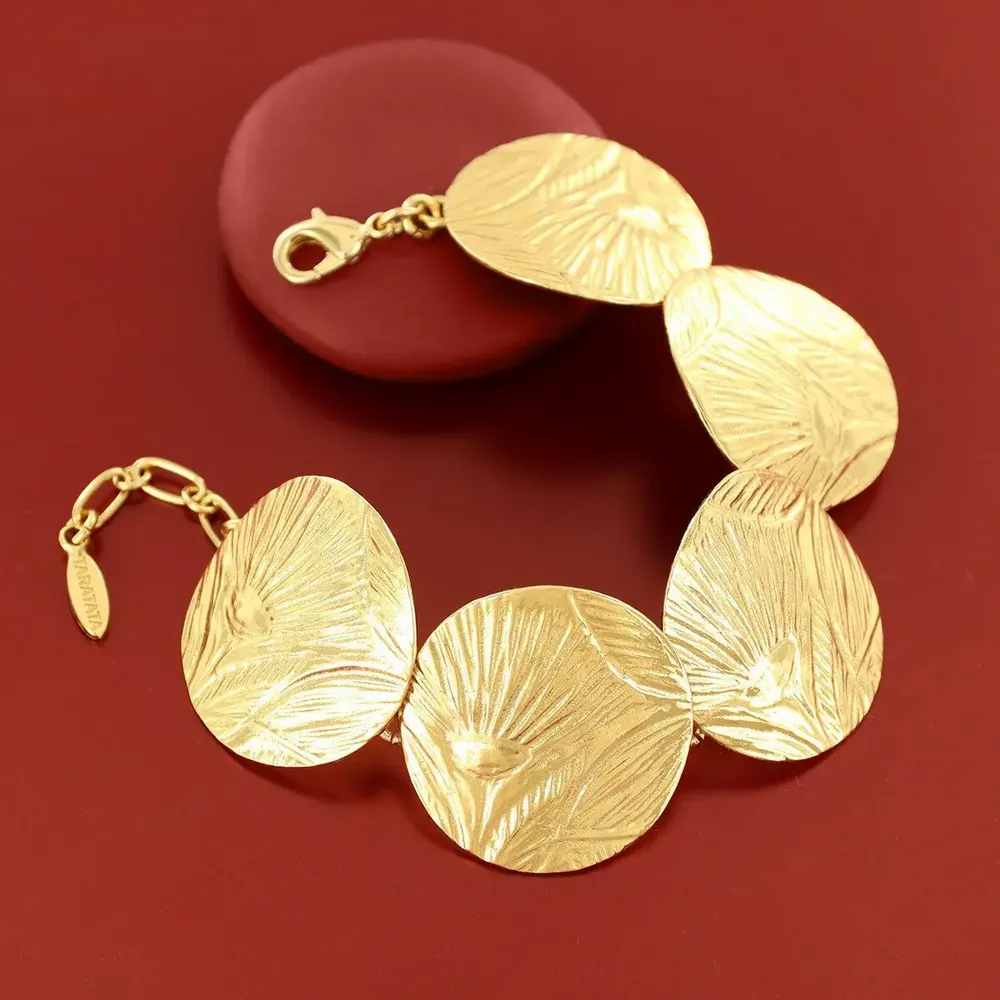 Jewelry - GOLD HIBISCUS BRACELET - TARATATA BIJOUX