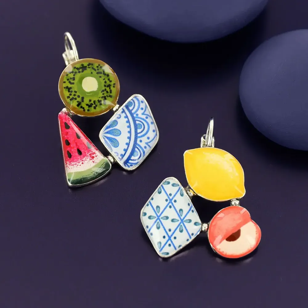 Jewelry - PRETTY SLEEPERS PRETTY SILVER MULTI COLOR - TARATATA BIJOUX