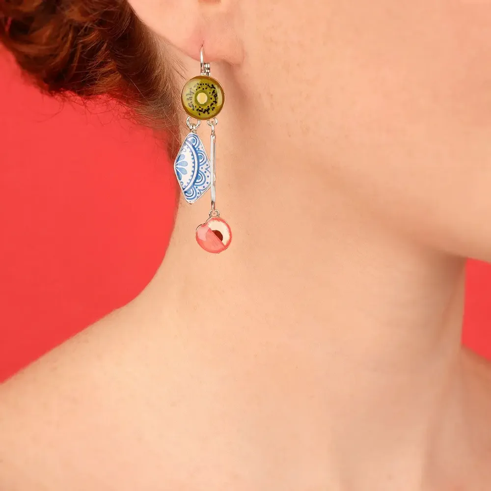 Jewelry - PRETTY SLEEPERS PRETTY SILVER MULTI COLOR - TARATATA BIJOUX