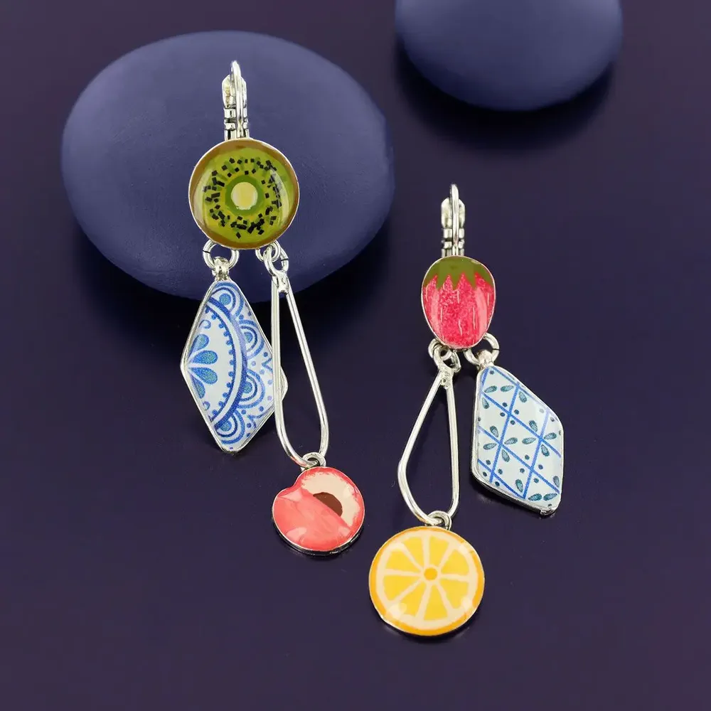 Jewelry - PRETTY SLEEPERS PRETTY SILVER MULTI COLOR - TARATATA BIJOUX