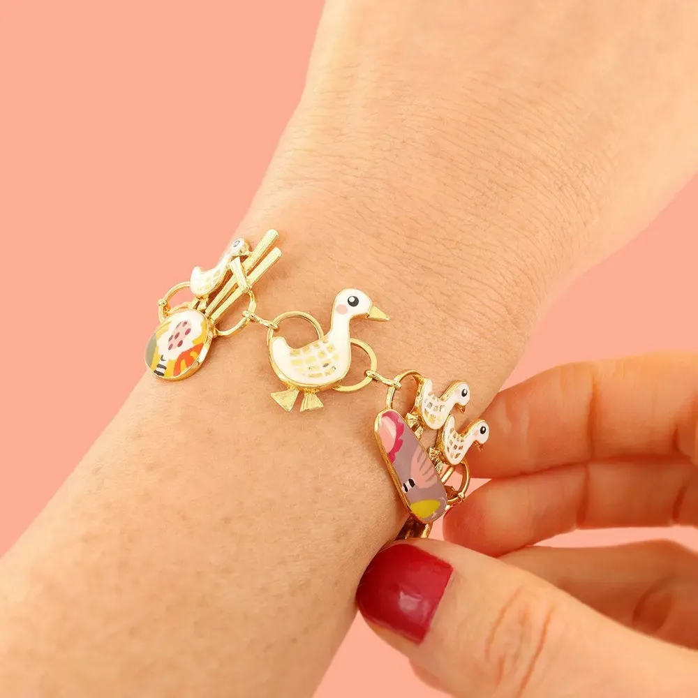 Jewelry - MULTI-COLOR GOLD FEATHER BRACELET - TARATATA BIJOUX