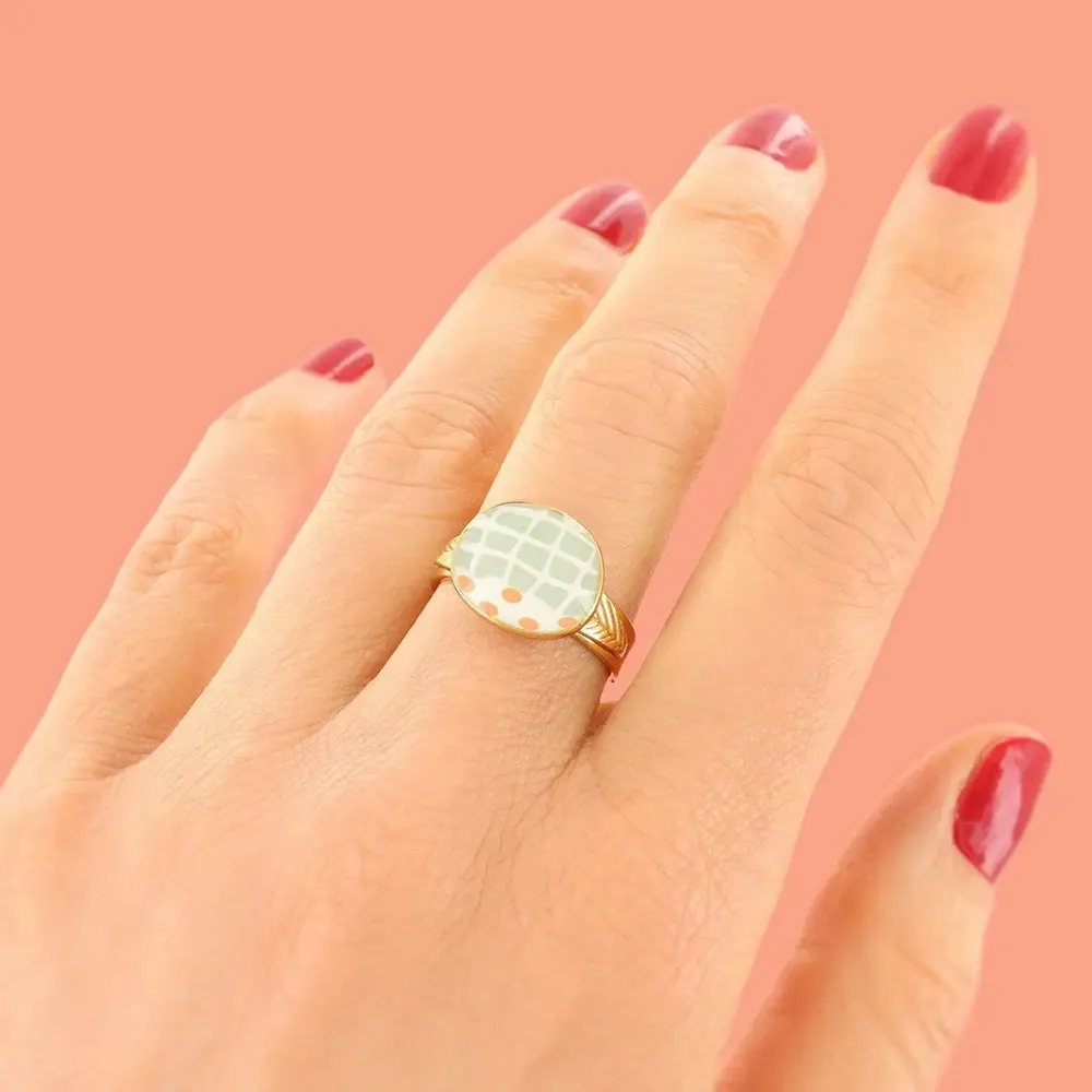 Jewelry - GOLD AND BLUE FEATHER RING - TARATATA BIJOUX