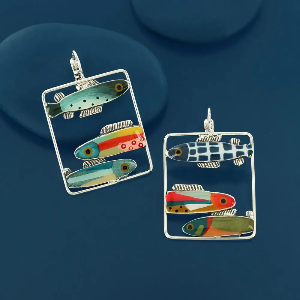 Jewelry - BLUE SILVER MULTI COLOR SLEEPERS - TARATATA BIJOUX