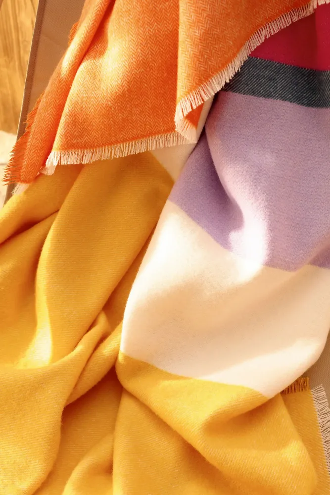 Throw blankets - Throw Nizza Stripe - BIEDERLACK