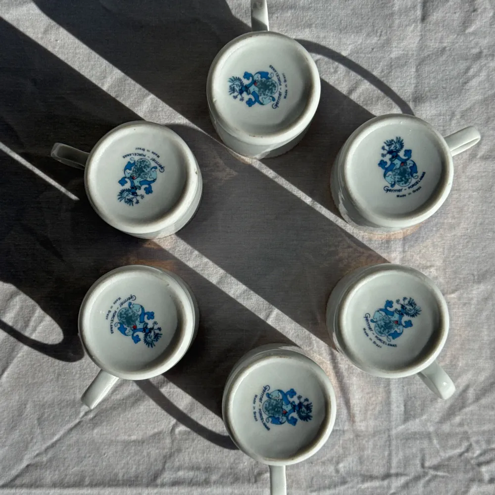 Tasses et mugs - Lot de 6 petites tasses à expresso Germer Porcelaine, made in Brésil - OFFICE OBJETS