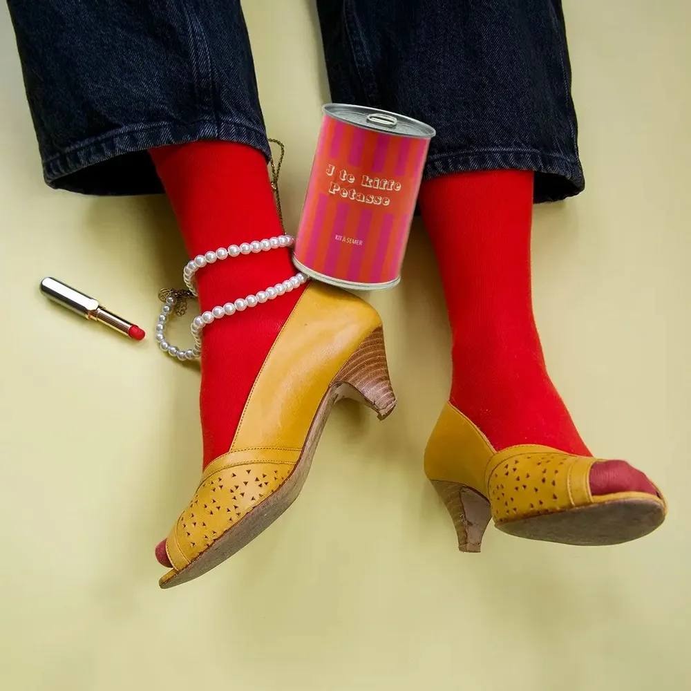 Cadeaux - Kit à semer « J’te kiffe Pétasse » fabriqué en France - MAUVAISES GRAINES