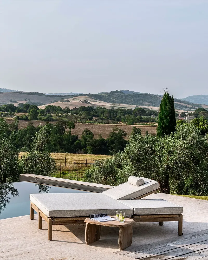 Deck chairs - Double Sunlounger Mieke - GOMMAIRE