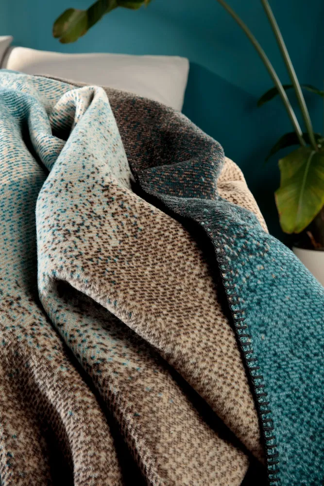 Throw blankets - Blanket Blue Fade - BIEDERLACK