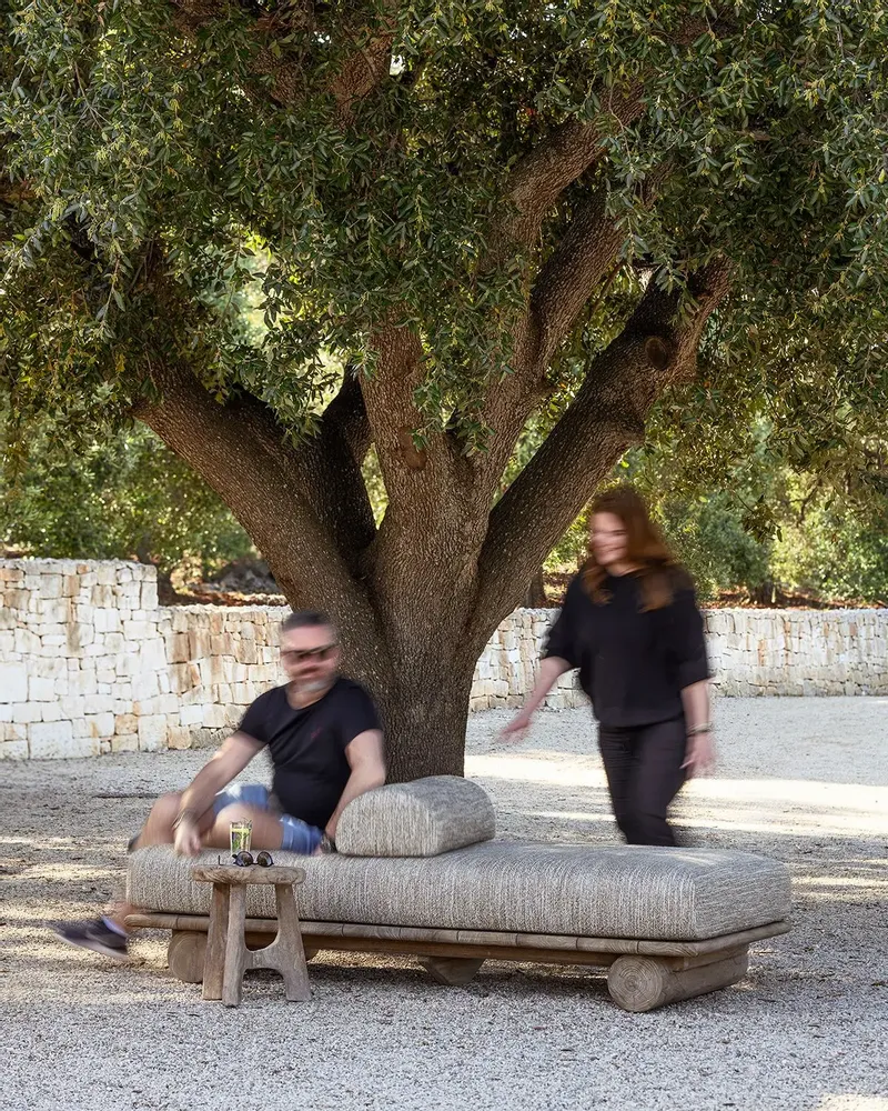 Canapés de jardin - Sunbed / Coffee Table Edge - GOMMAIRE