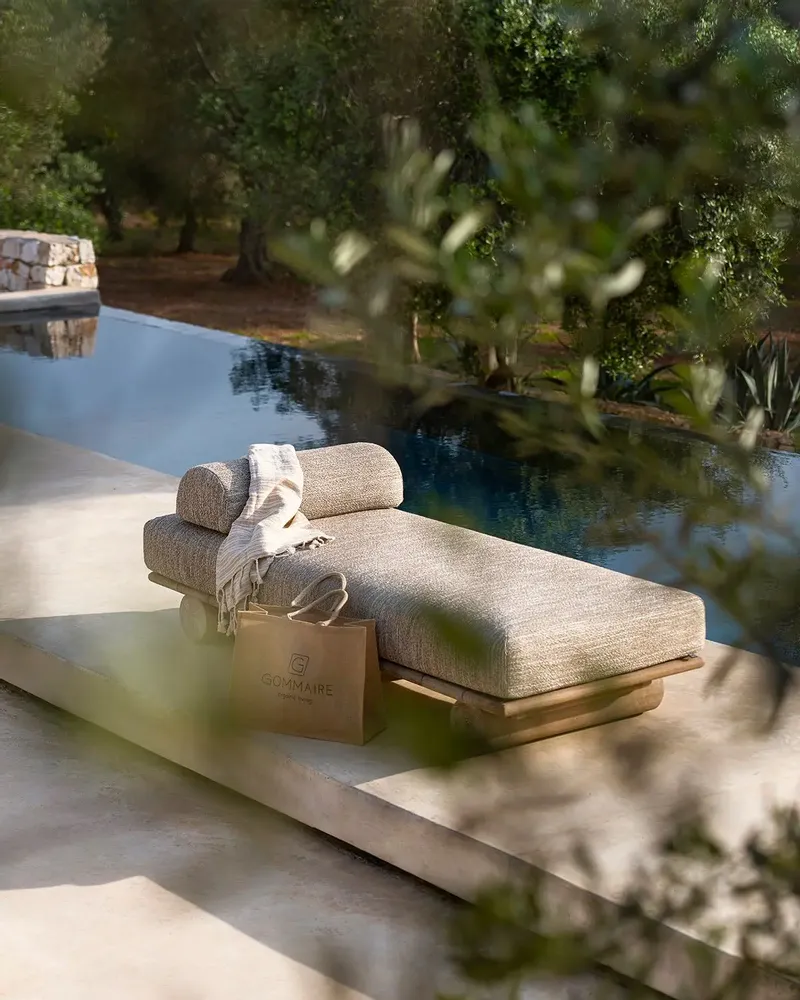 Canapés de jardin - Sunbed / Coffee Table Edge - GOMMAIRE