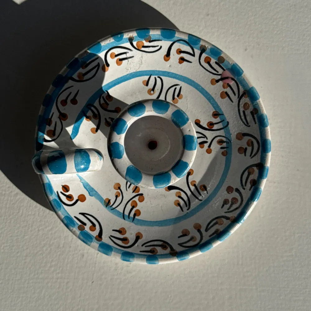 Decorative objects - Moustiers candle holder light blue H5 D12.5 - OFFICE OBJETS