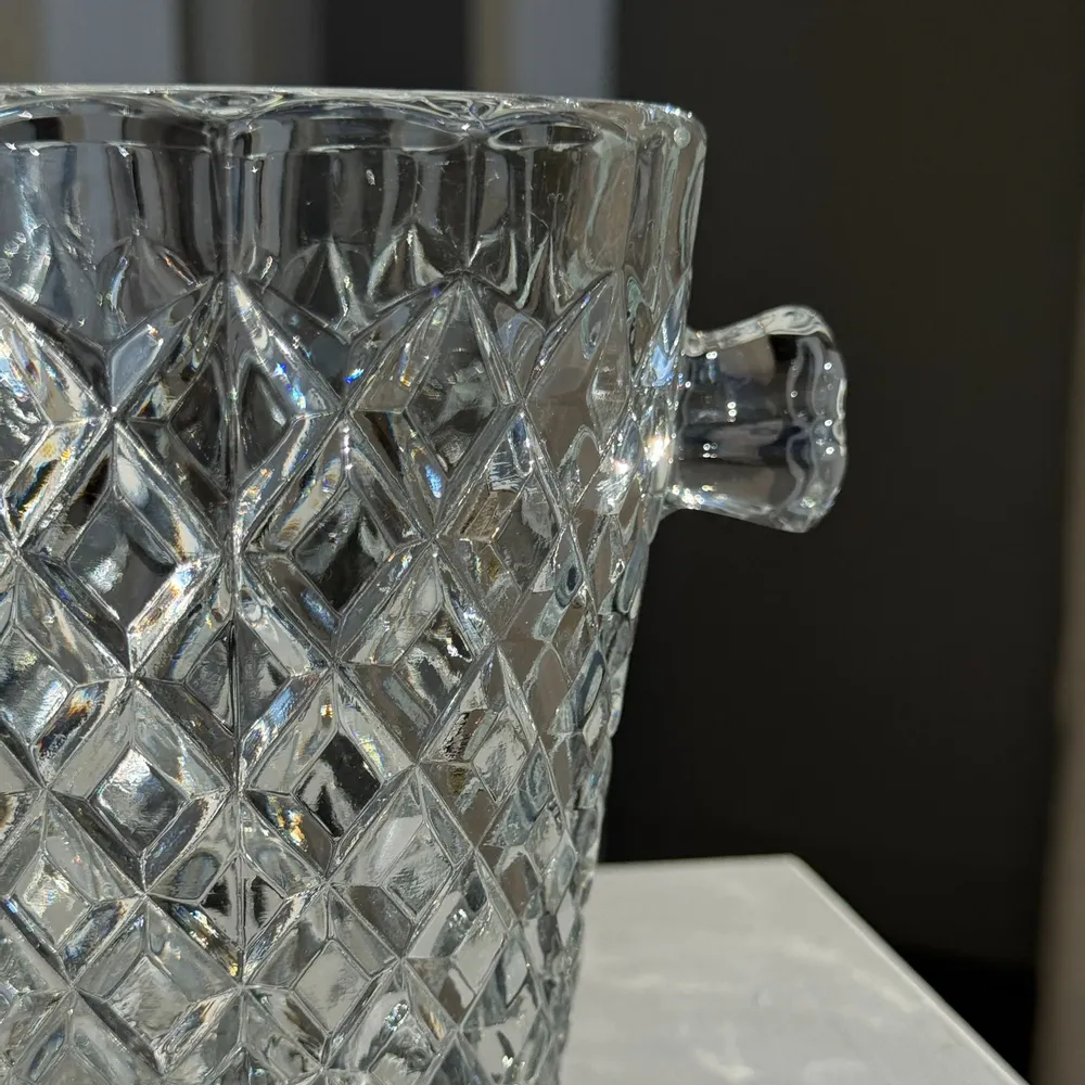 Carafes - H14 D12 Classic Vintage Mini Glass Ice Bucket - OFFICE OBJETS