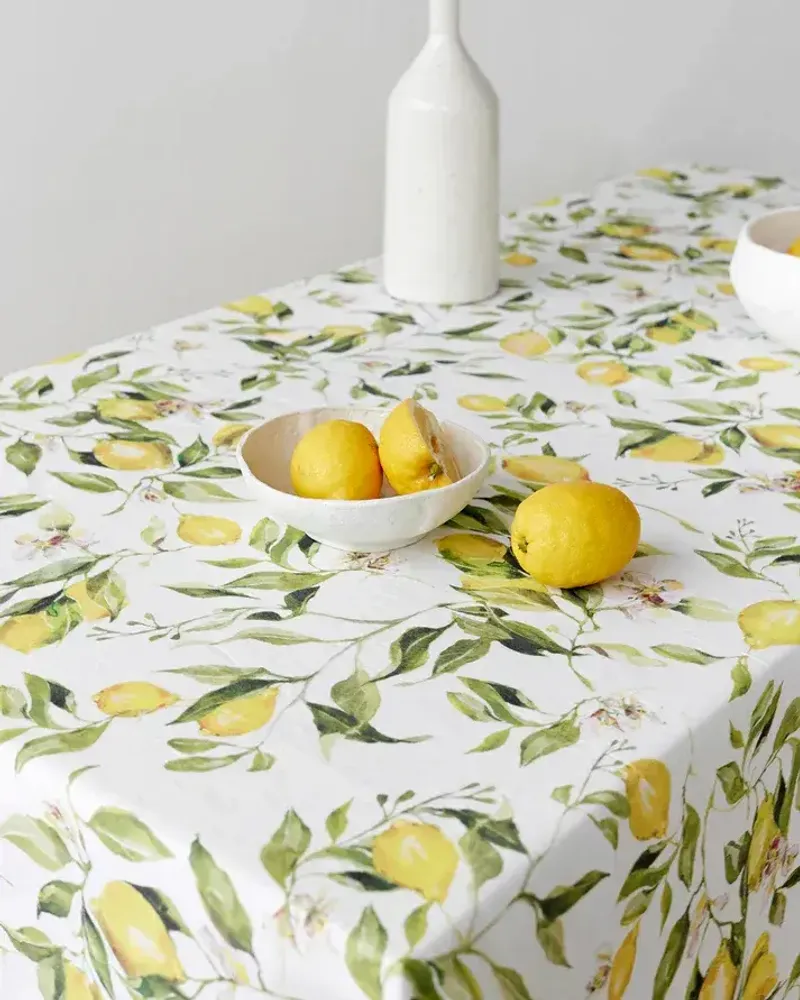 Nappes - Nappe en lin imprimée Jardin d’agrumes - MAGICLINEN