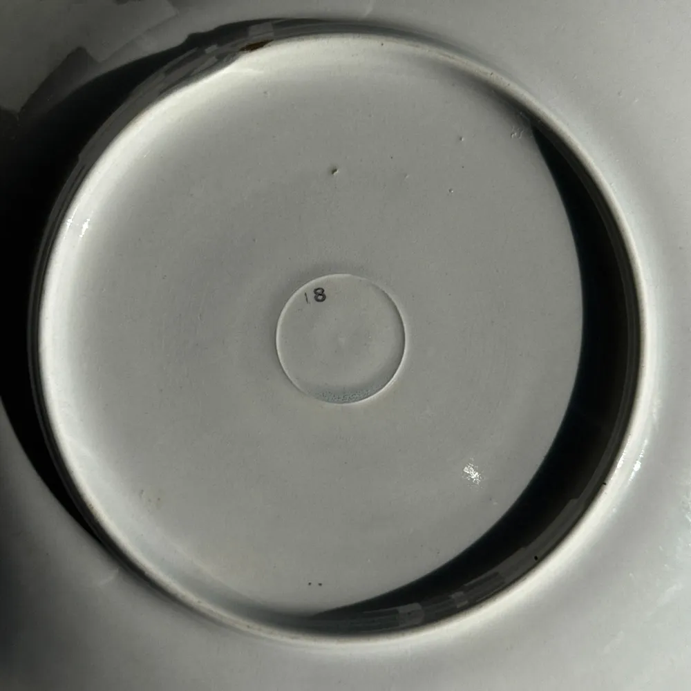 Platter and bowls - Antique pie dish with 2 handles golden wheat patterns D28 - OFFICE OBJETS