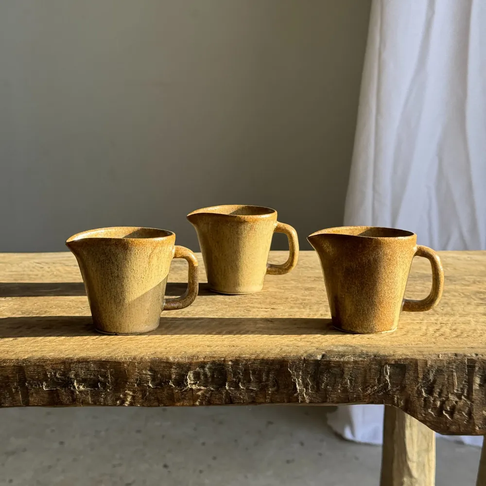 Tea and coffee accessories - Set of 3 small stoneware jugs or milk jug H8 D8.5 - OFFICE OBJETS