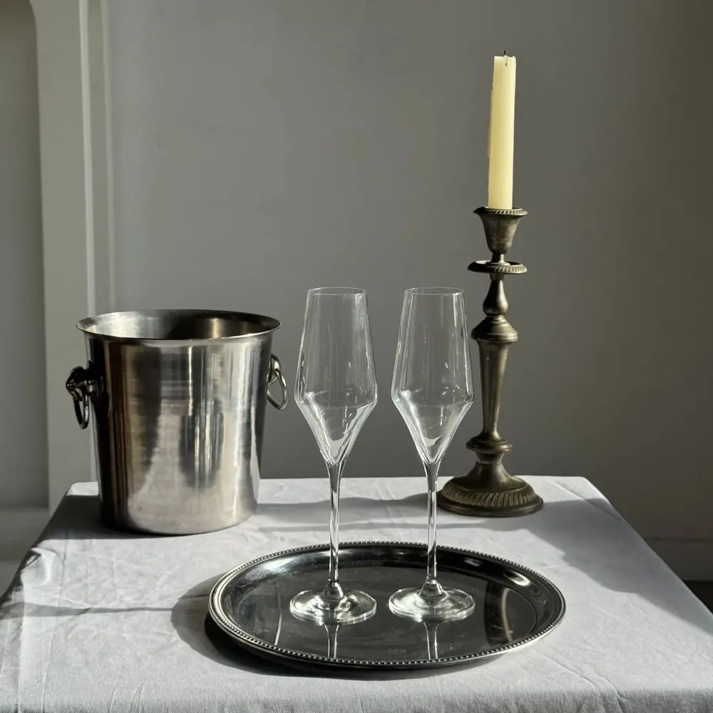 Platter and bowls - D27 Pearl Stripe Vintage Circular Platter - OFFICE OBJETS