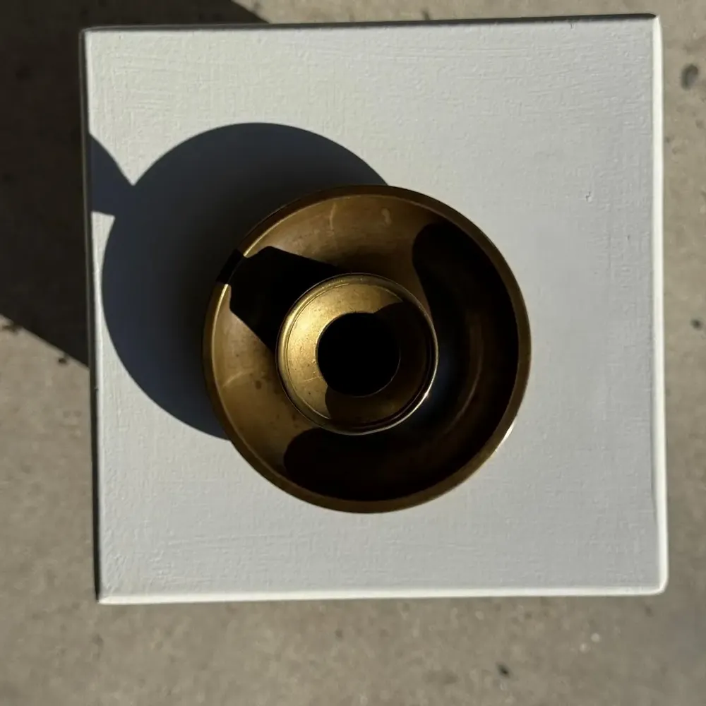 Decorative objects - Large antique gold adjustable candle holder H20 D10 - OFFICE OBJETS