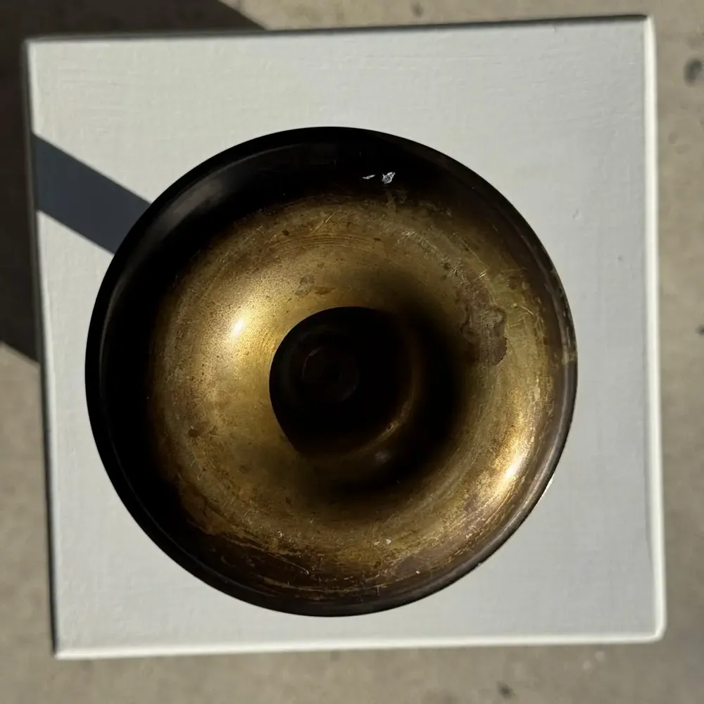 Decorative objects - Large antique gold adjustable candle holder H20 D10 - OFFICE OBJETS