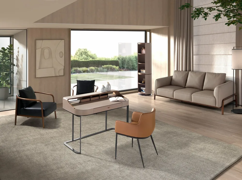 Sofas - 2-seater sofa in mink leather - ANGEL CERDÁ