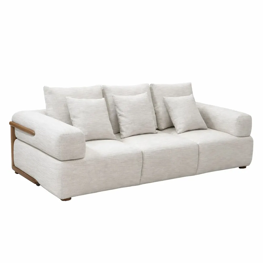 Sofas - 3-seater sofa upholstered in off-white fabric - ANGEL CERDÁ