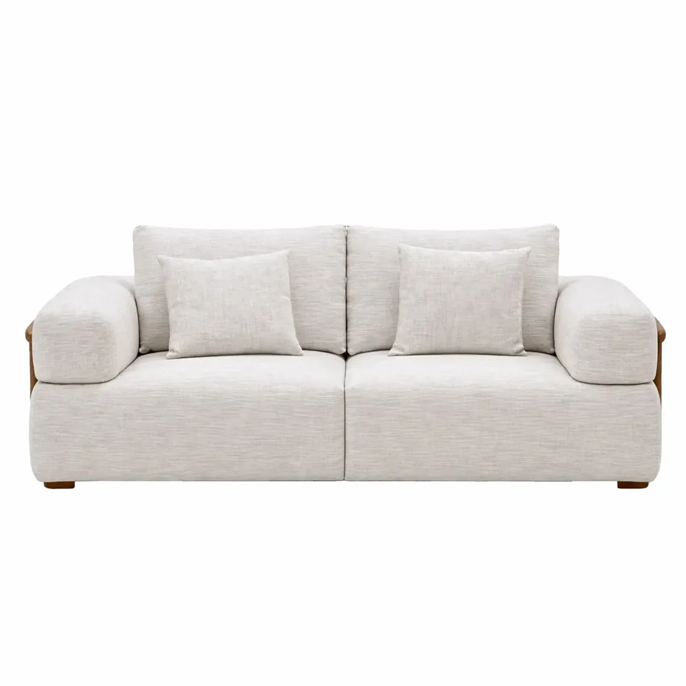 Canapés - Canapé 2 places en tissu blanc cassé - ANGEL CERDÁ