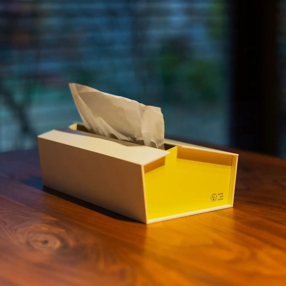 Napkins - Utchi Tissue Box - Yellow - PAPER FOR PAPER