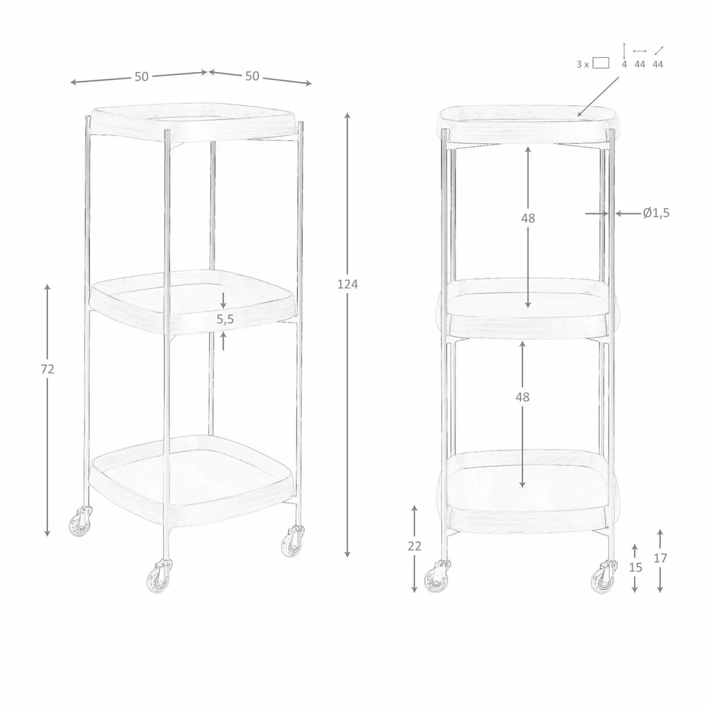 Restaurant trolleys - Walnut minibar trolley with black steel. - ANGEL CERDÁ