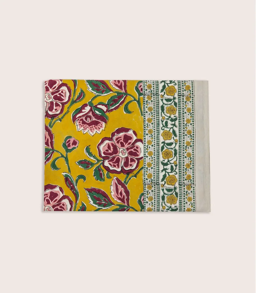 Linge de table textile - Nappe LONI Framboise - JAMINI BY USHA BORA