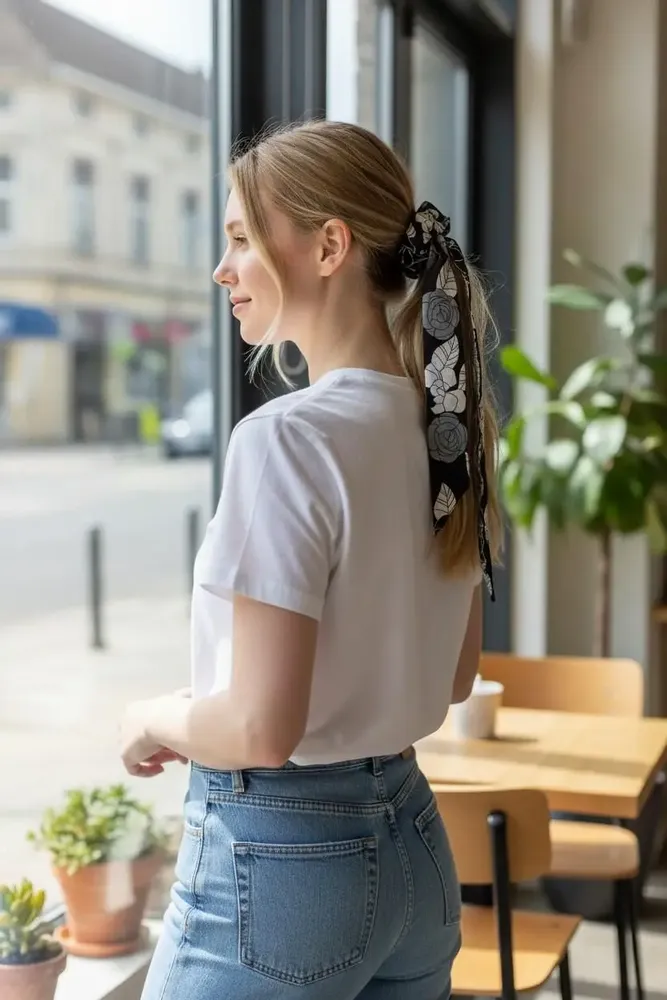 Hair accessories - Chouchou + lavallière Tutti-frutti peony - MAISON FITZGERALD