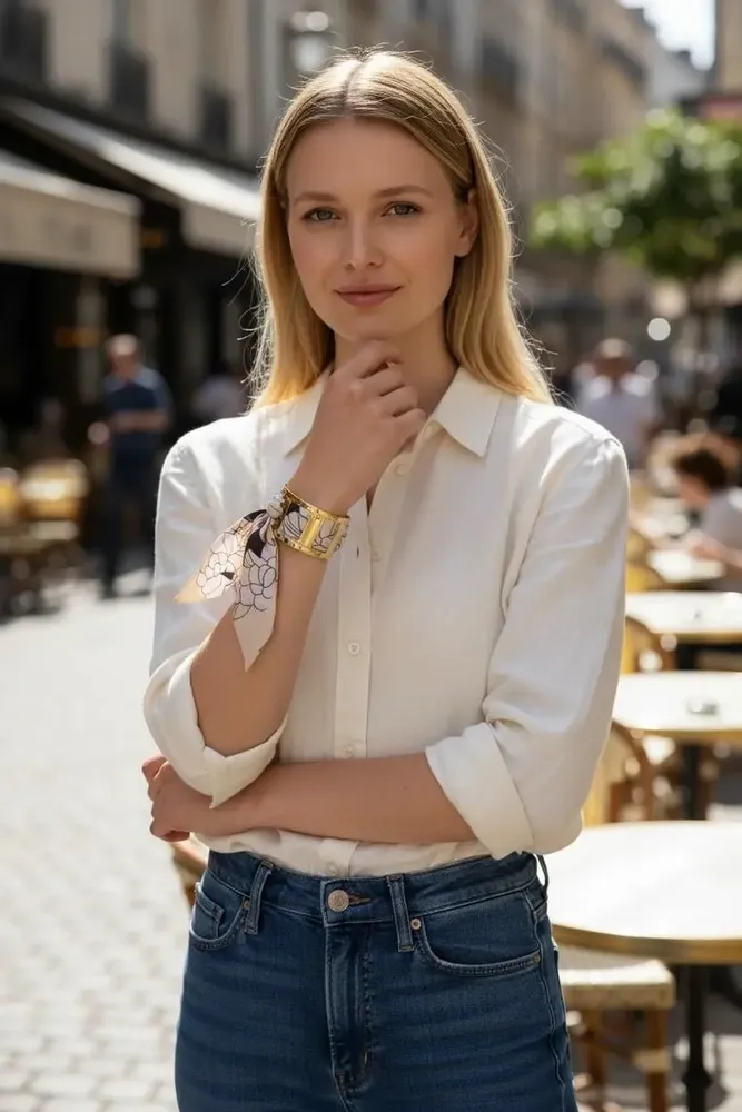 Bijoux - Manchette à motif pivoine Giorgia - MAISON FITZGERALD