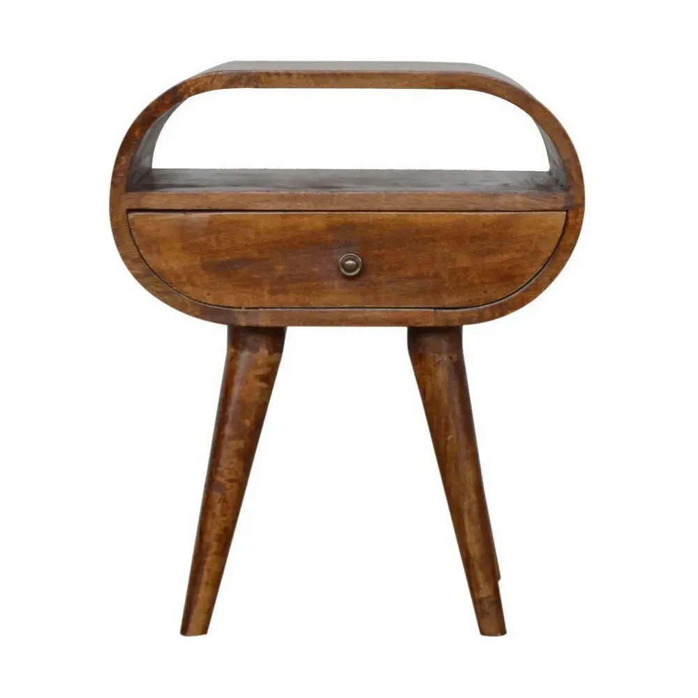 Night tables - Artisan Furniture Solid Wood Chestnut 1 Drawer Nightstand - ARTISAN FURNITURE