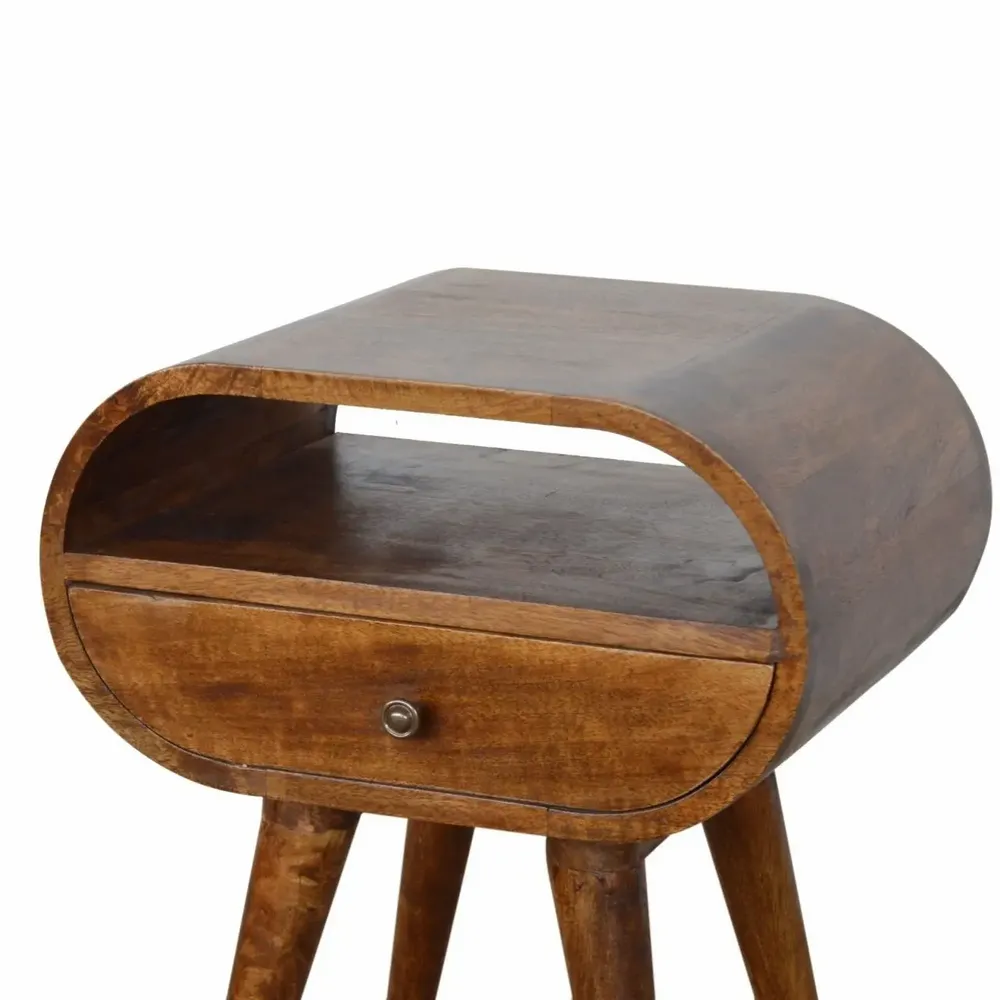 Night tables - Artisan Furniture Solid Wood Chestnut 1 Drawer Nightstand - ARTISAN FURNITURE