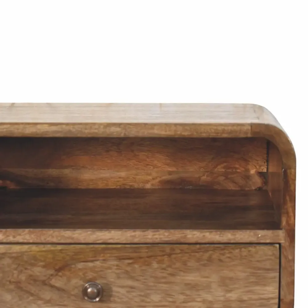 Night tables - Artisan Furniture Solid Wood Wall-Mount Open Slot Bedside - ARTISAN FURNITURE