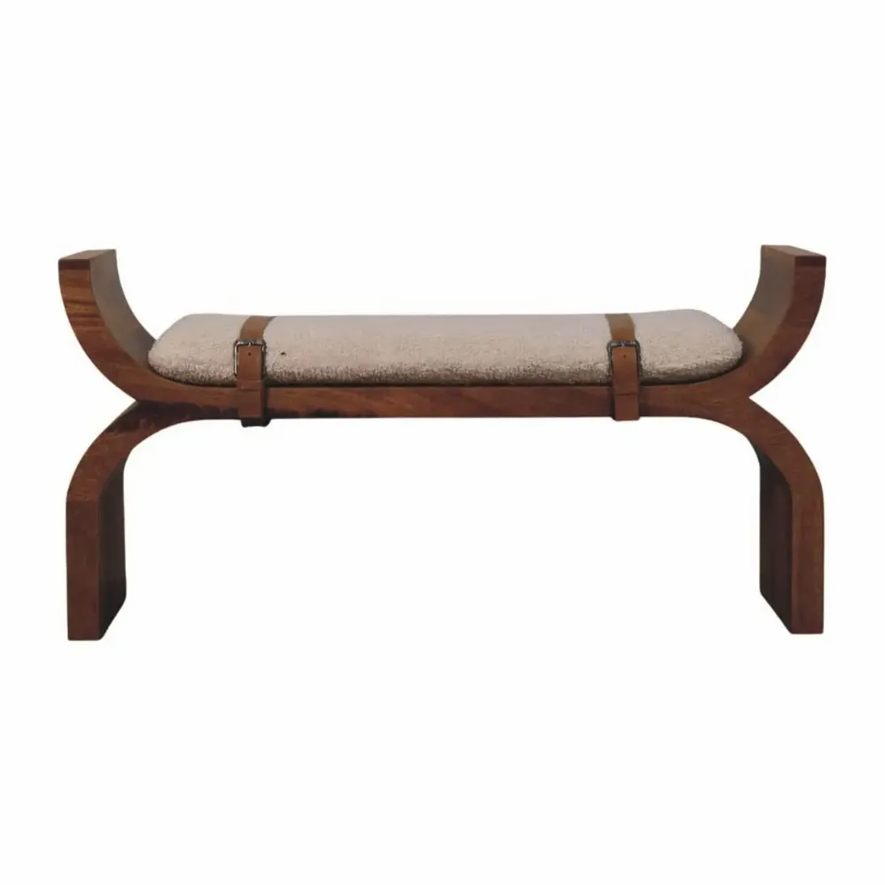 Bancs - Artisan Furniture Solid Wood Banc Stirrup Curve - ARTISAN FURNITURE