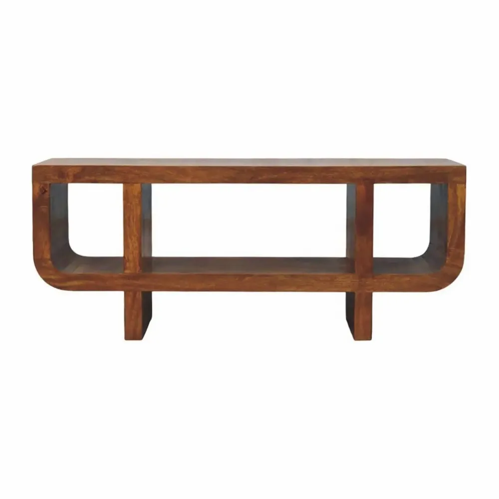 Meubles TV - Artisan Furniture Solid Wood Meuble multimédia Orion courbé en châtaignier - ARTISAN FURNITURE