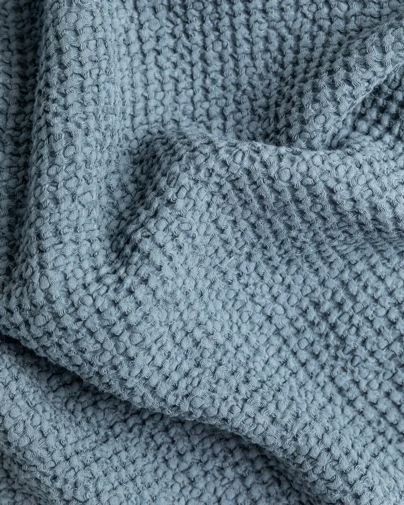 Linge de lit - Couverture gaufrée bleu gris - MAGICLINEN