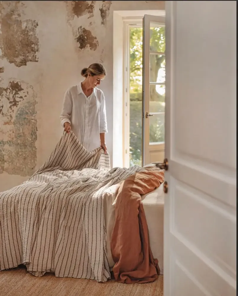 Linge de lit - Couverture gaufrée rayée - MAGICLINEN