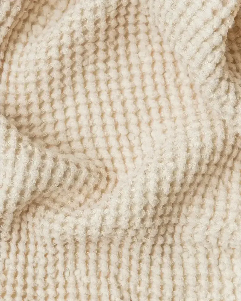 Linge de lit - Couverture gaufrée en lin couleur vanille - MAGICLINEN