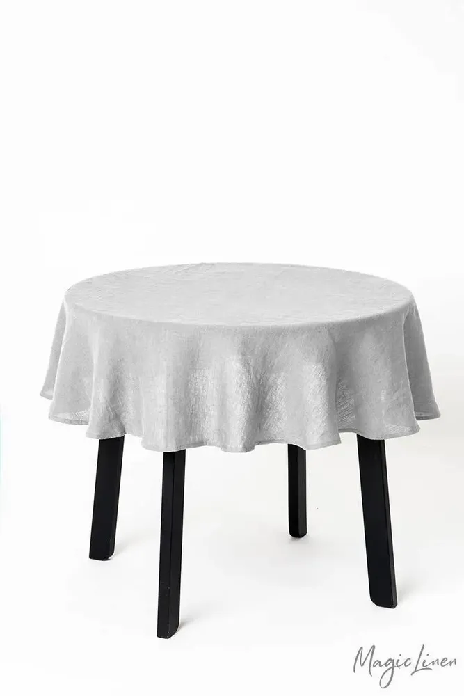 Nappes - Nappe ronde en lin couleur moka - MAGICLINEN