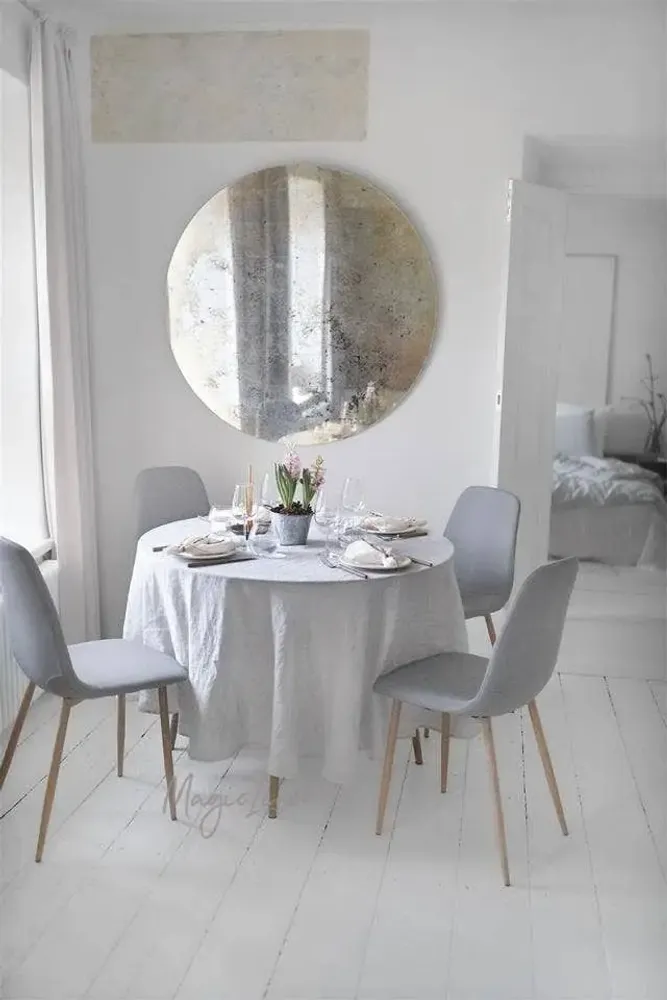 Nappes - Nappe ronde en lin blanche - MAGICLINEN