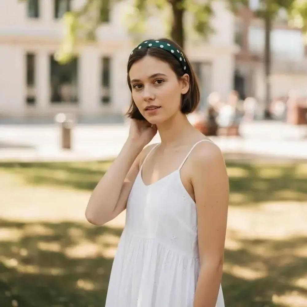 Serre-tête - Serre-tête Renata classique motifs Pois. - MAISON FITZGERALD