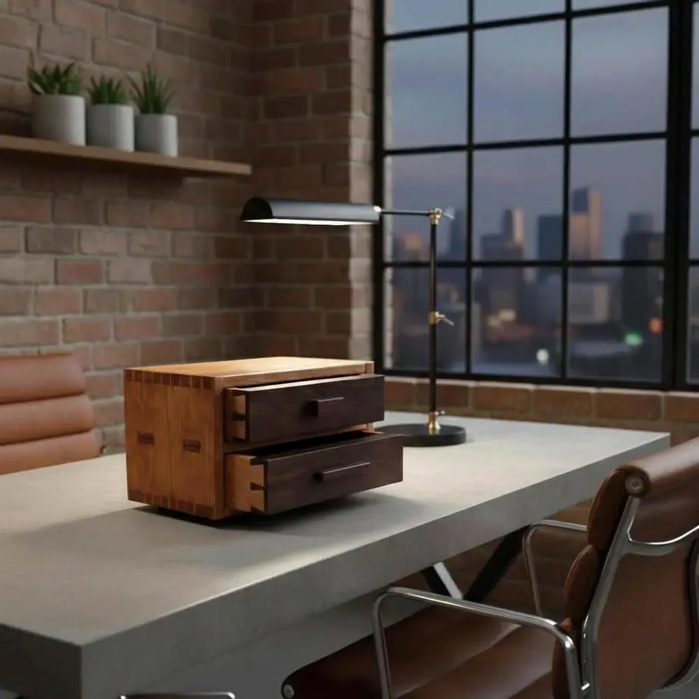 Storage boxes - Collectible, Award winning Two Drawers Dovetail box - HOPE - GIUSEPPE DEEPAK BENTI