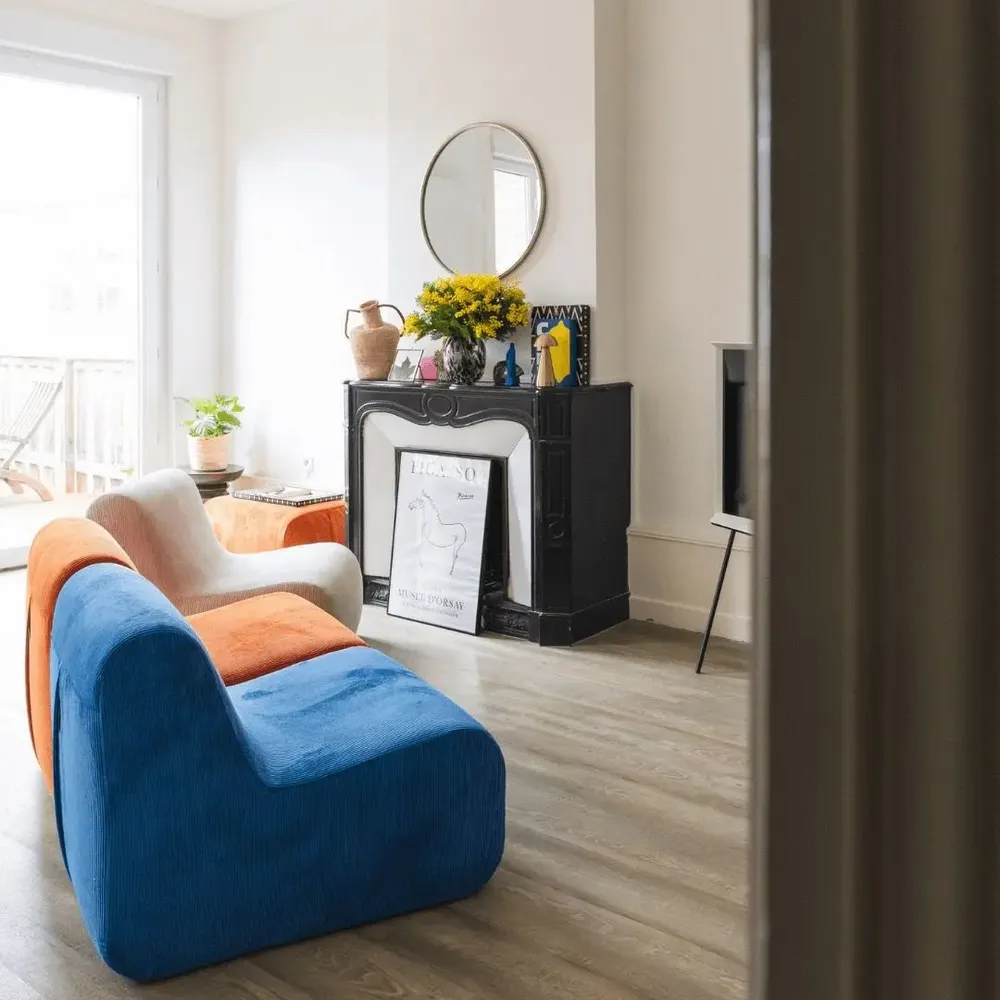 Armchairs - CHAUFFEUSE MODULABLE BLEU ROI - MAISON JEUDI