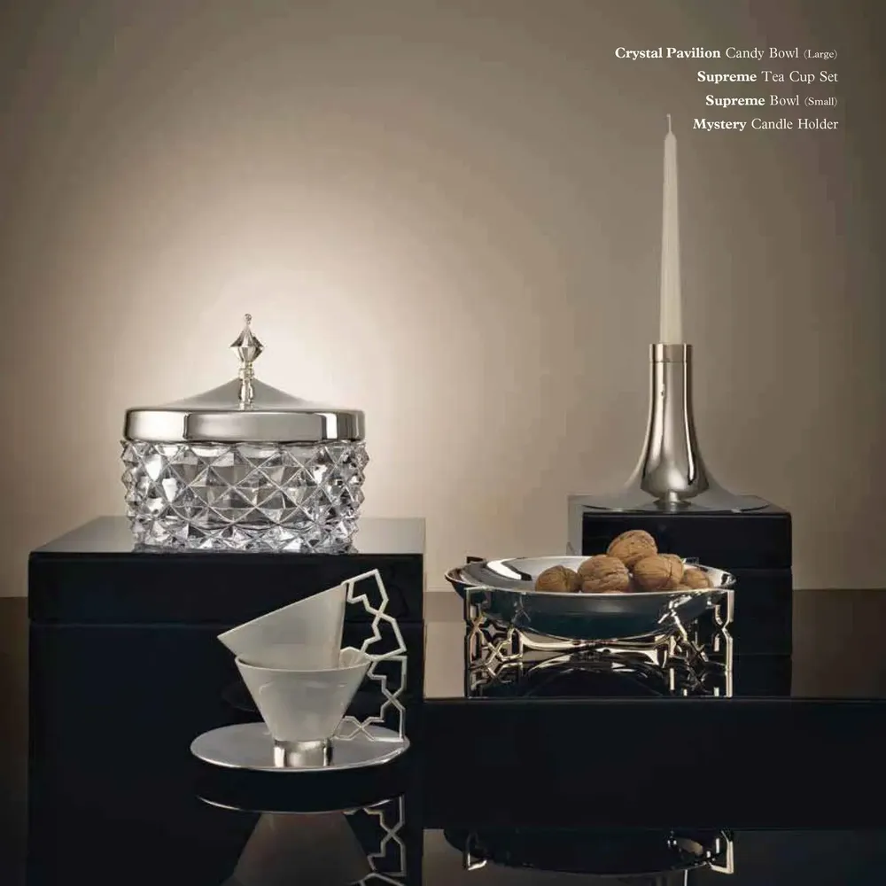 Bowls - Crystal Pavilion Covered Bowl Large - ANATOLI