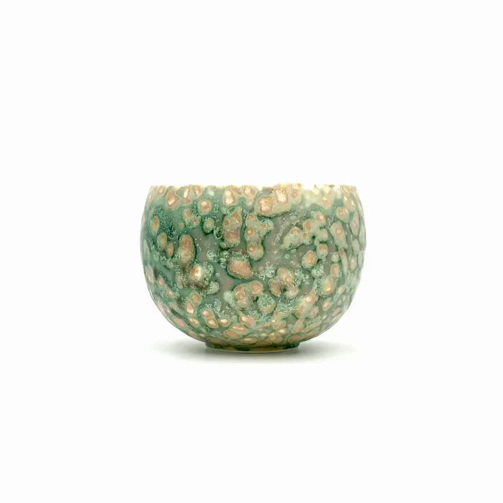 Tea and coffee accessories - Matcha Latte cup | Green & Grey - GLAZARA