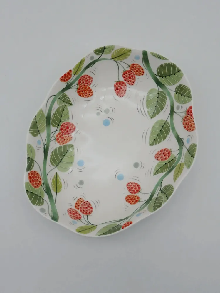 Plats et saladiers - Le plateau Raspberry Cloud - GLAZARA